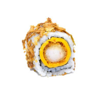 Produit California crevette panée au yutaka; cheddar, oignons frits