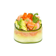 Produit Sushi tartare de saumon avocat coriandre oeuf (2 pièces)